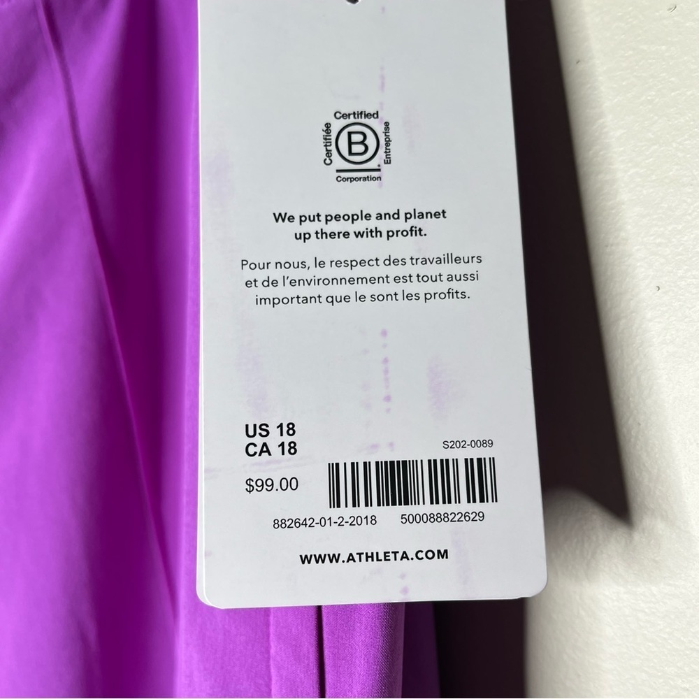 NWT Athleta Vienna Slim Pull On Purple Activewear Pants Size 18 - Picture 6 of 13
